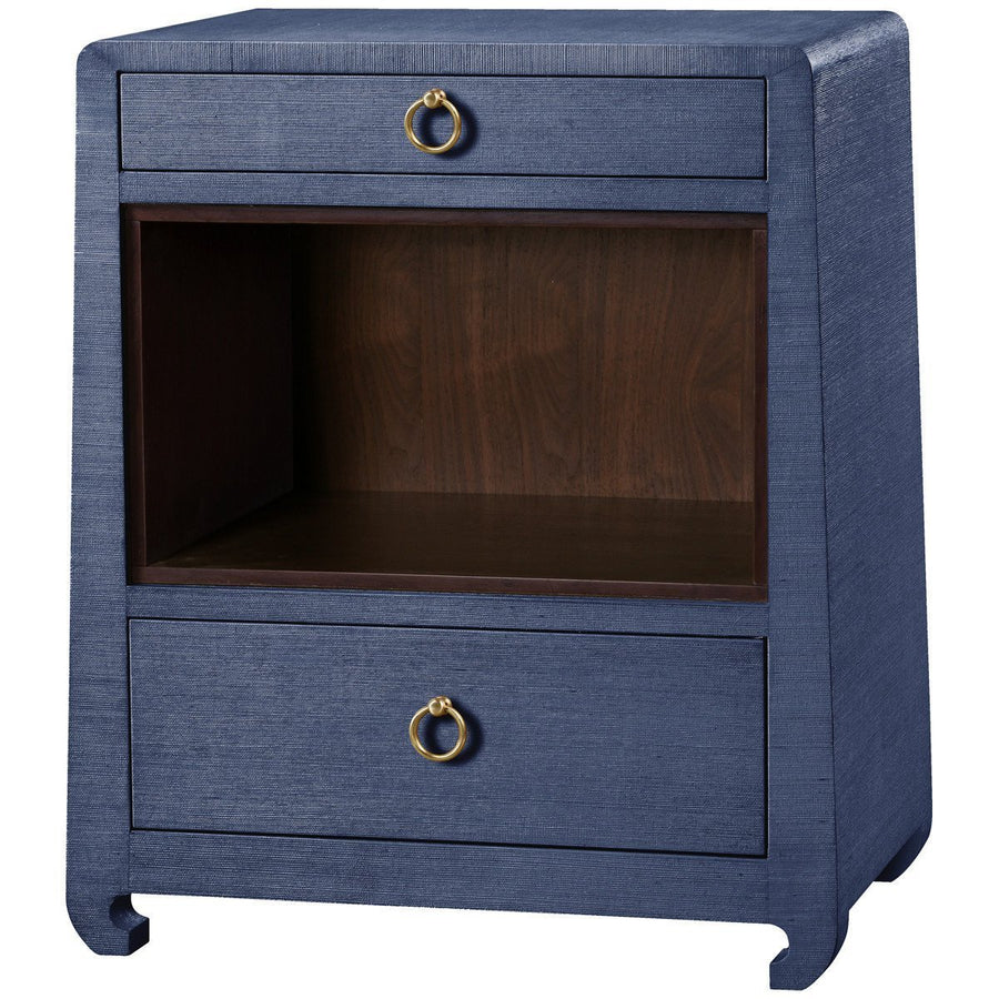 Ming 2-Drawer Side Table in Blue