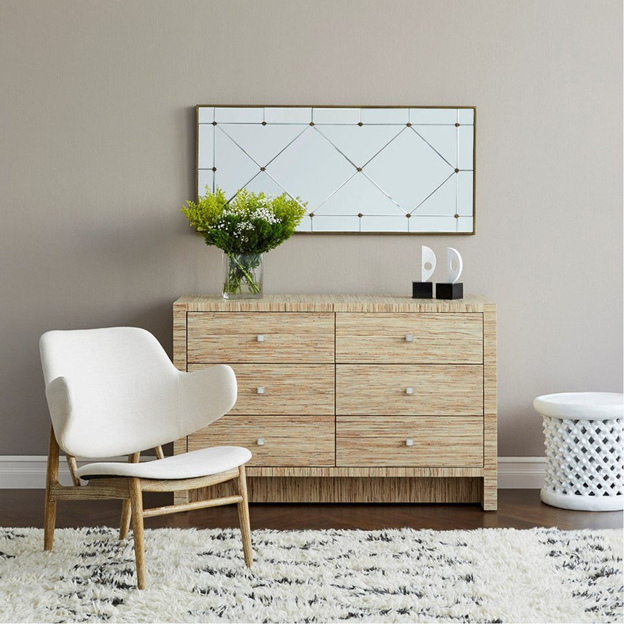 Villa & House Morgan Papyrus Extra Large 6-Drawer Dresser in Natural