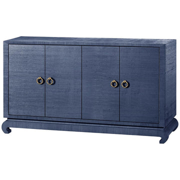 Villa & House Meredith 4-Door Cabinet in Navy Blue