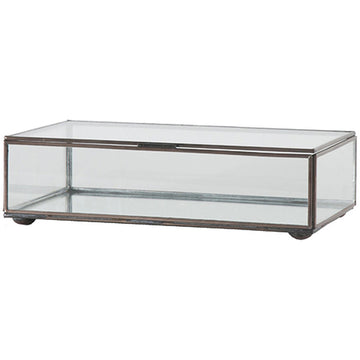 Worlds Away Small Rectangular Box with Clear Glass