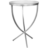 Worlds Away Brit Round Cross Leg Side Table with Mirror Top