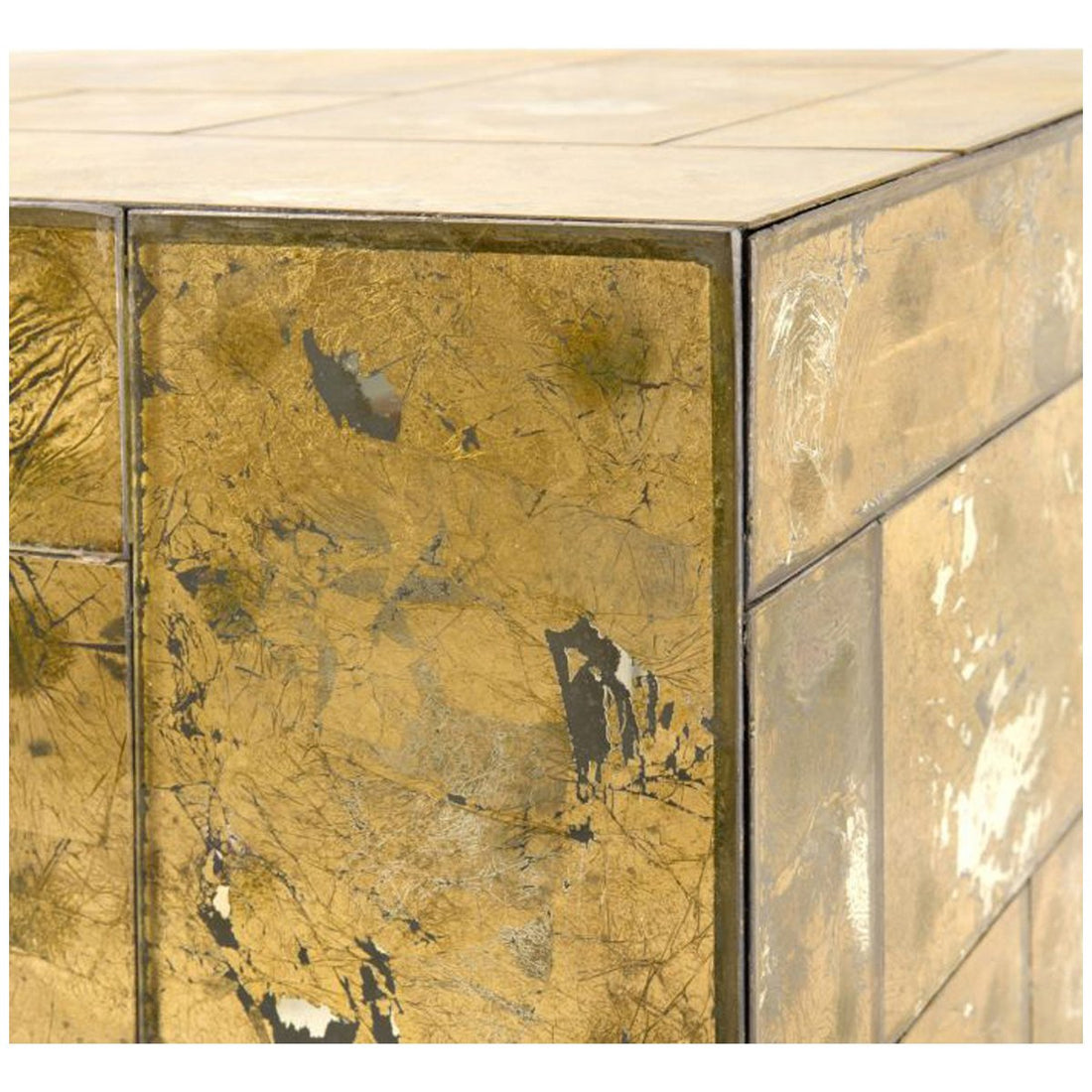 Villa & House Leger Side Table - Antique Mirror and Gold