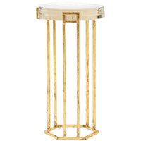 Villa & House Prism Round Side Table - Gold