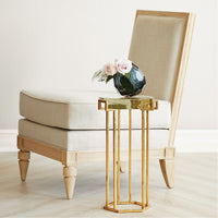 Villa & House Prism Round Side Table - Gold