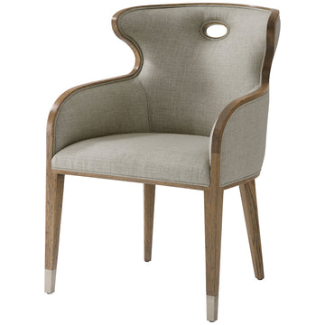 Theodore Alexander Cannon Scoop Back Upholstered Chair, Set of 2