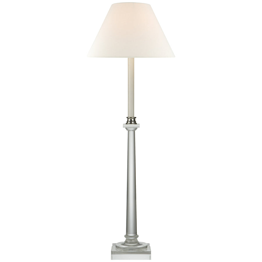 Visual Comfort Swedish Column Buffet Lamp in Crystal