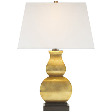Visual Comfort Fang Gourd Table Lamp in Antique Burnished Brass