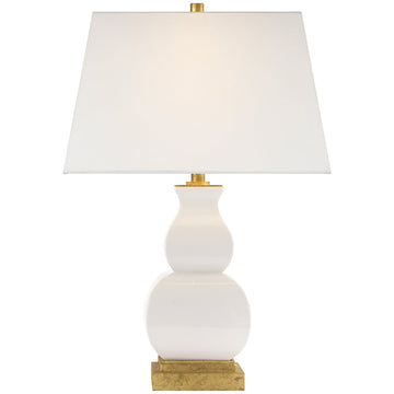 Visual Comfort Fang Gourd Table Lamp in Ivory Crackle
