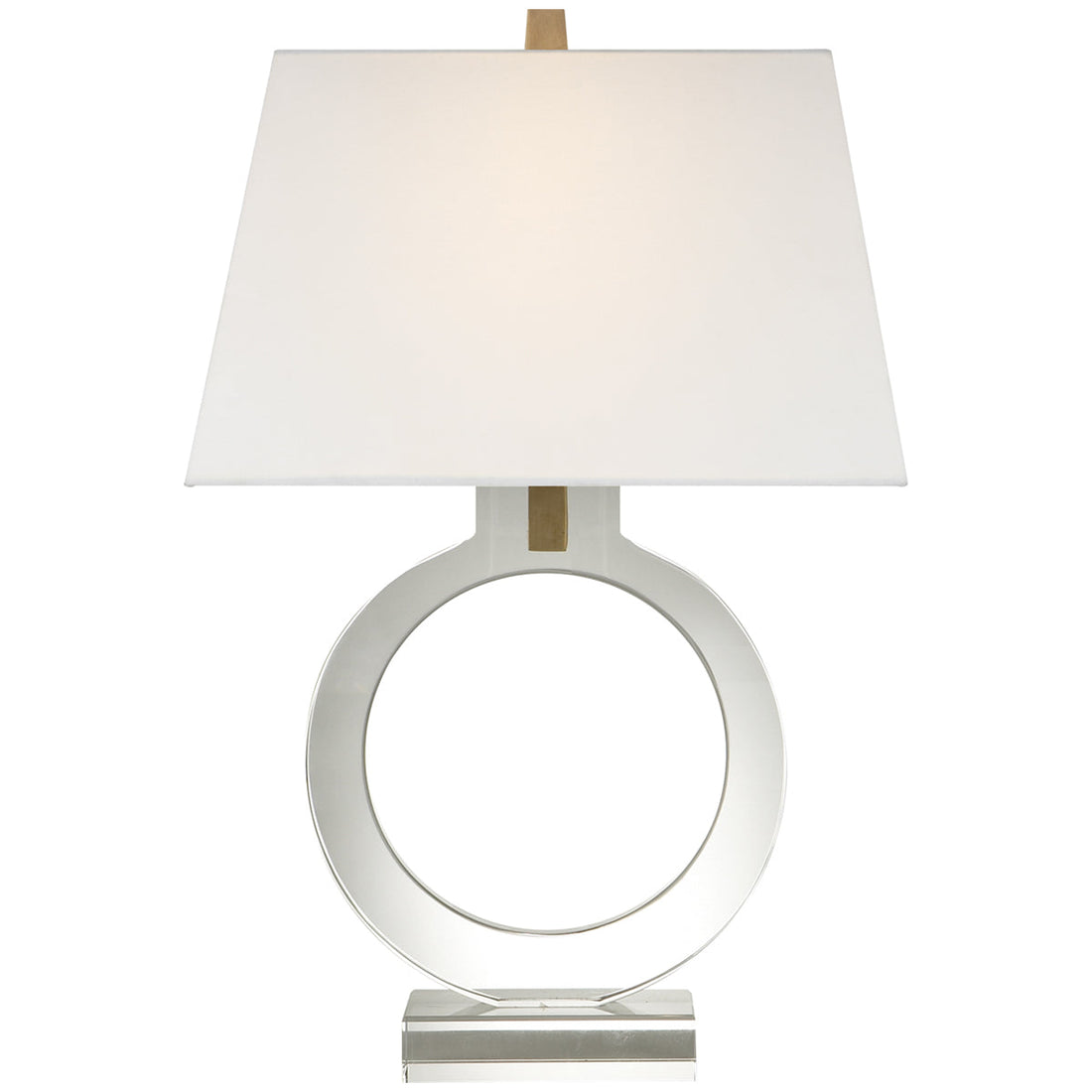 Visual Comfort Ring Form Small Table Lamp in Crystal