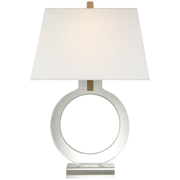 Visual Comfort Ring Form Small Table Lamp in Crystal