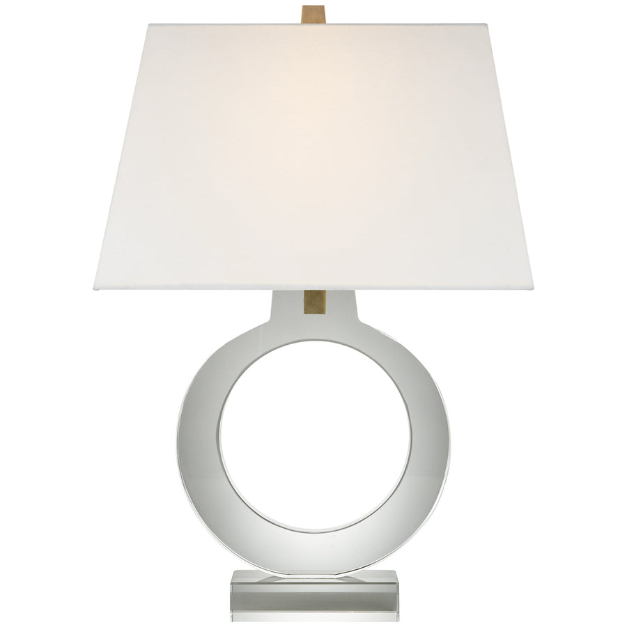 Visual Comfort Ring Form Large Table Lamp in Crystal