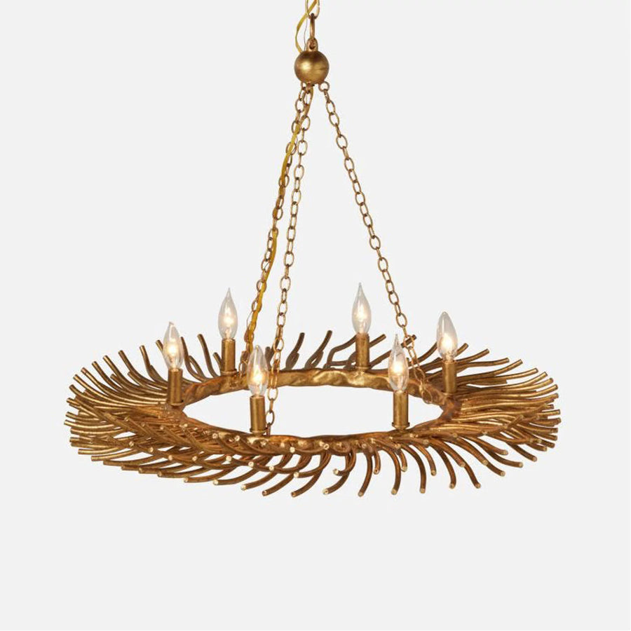 Made Goods Bruna Gesso Organic 6-Light Chandelier