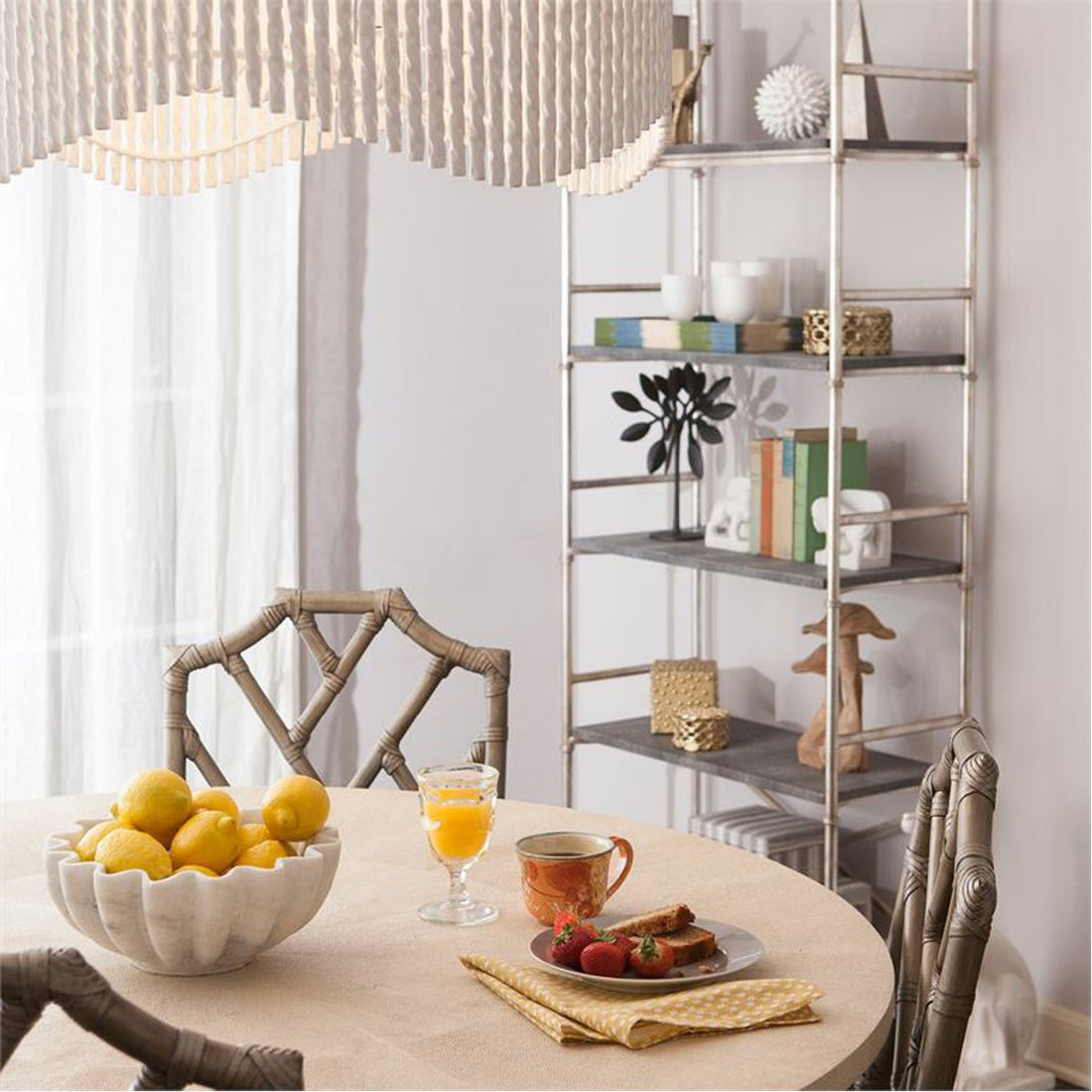 Made Goods, Camille '60s Gesso Rod Chandelier, Chandeliers – Stephanie  Cohen Home