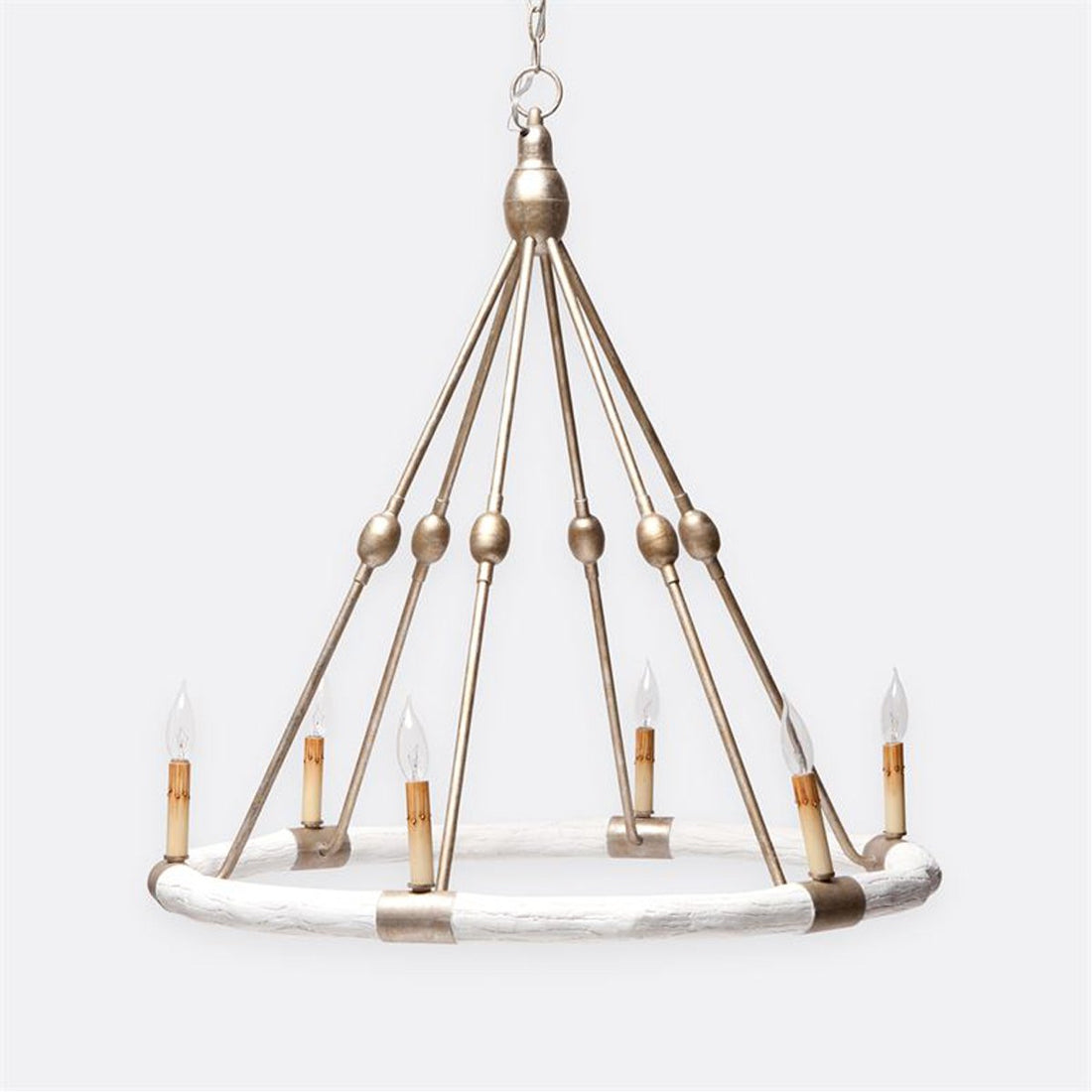 Made Goods Dean Faux Bois Circle Chandelier