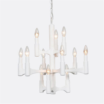 Made Goods Ryker White Gesso Concrete Chandelier