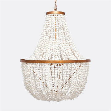 Made Goods Silvana White Shell Empire Chandelier