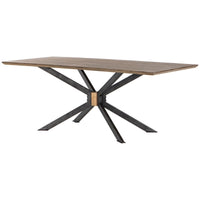Four Hands Hughes Spider Dining Table - Bright Brass Clad