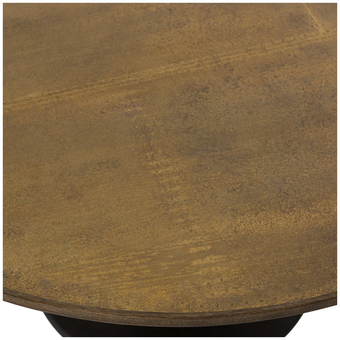 Four Hands Hughes Powell Dining Table - Bright Brass Clad