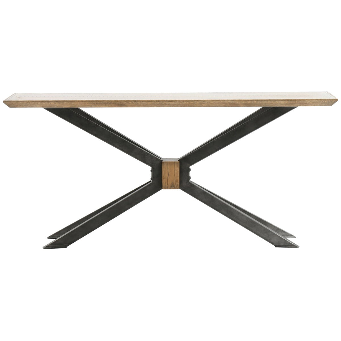 Four Hands Hughes Spider Console Table - Bright Brass Clad