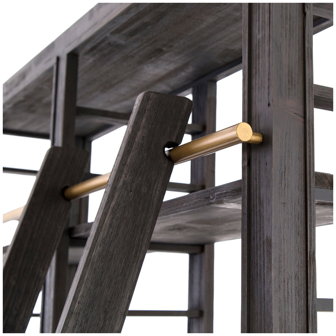 Four Hands Irondale Somerset Bookshelf - Dark Anthracite Pine