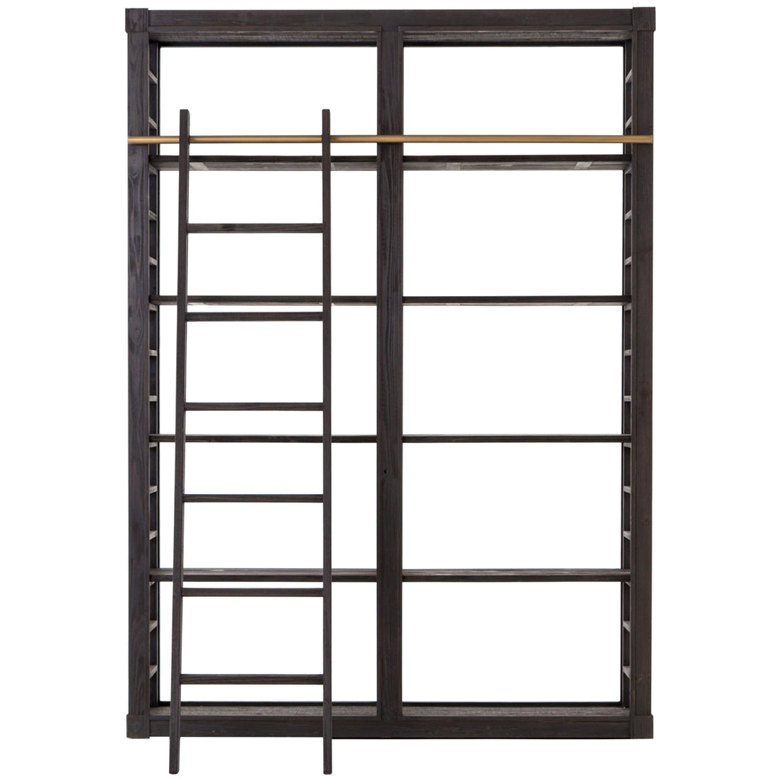 Four Hands Irondale Somerset Bookshelf - Dark Anthracite Pine