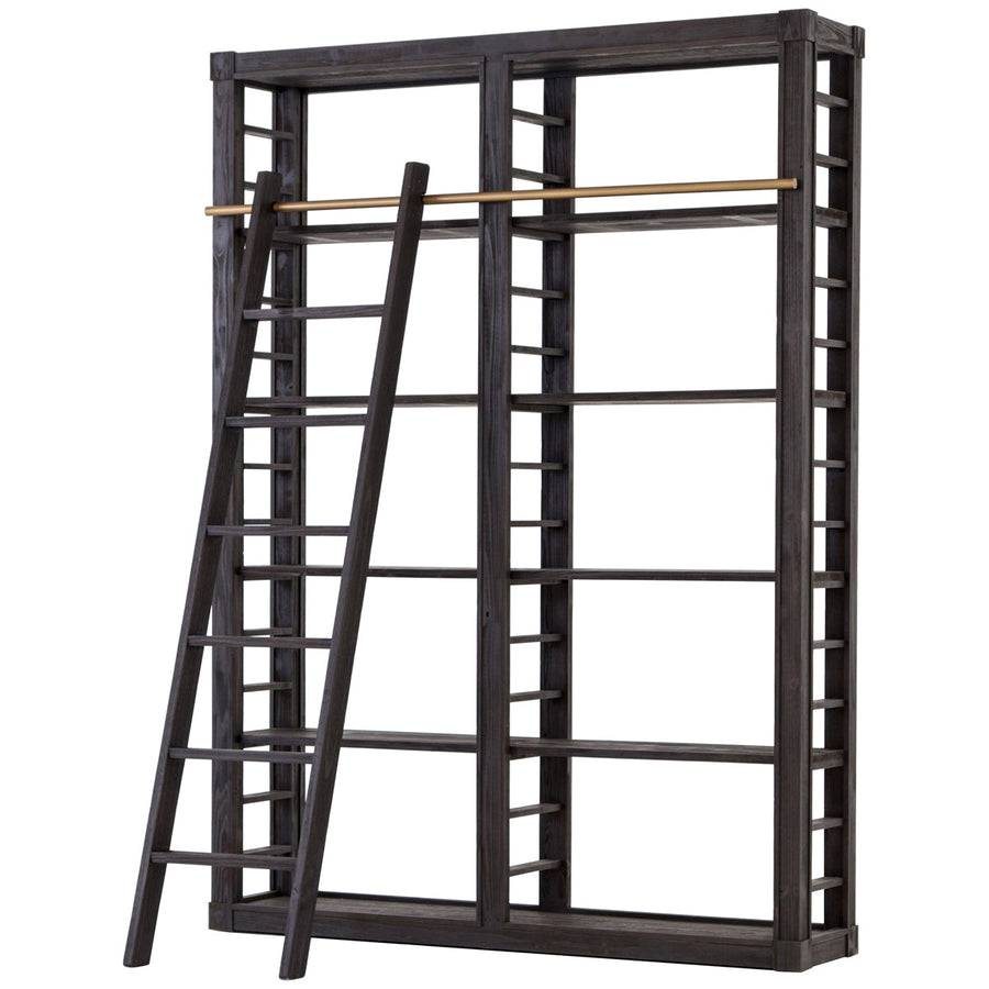 Four Hands Irondale Somerset Bookshelf - Dark Anthracite Pine