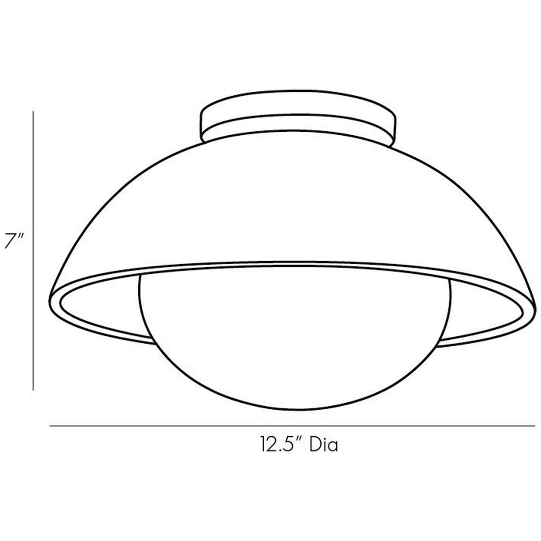 Arteriors Glaze Small Flushmount