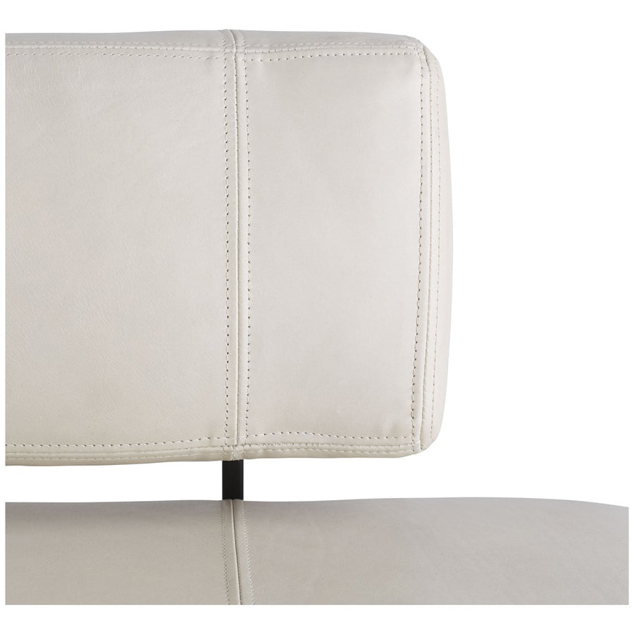 Arteriors Tuck Bench in Ivory Leather