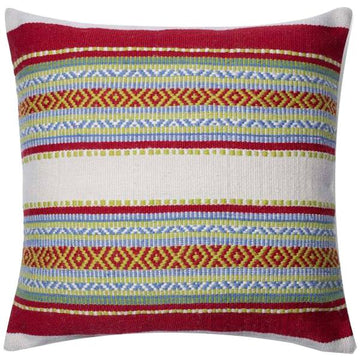 Loloi P0213 Red and Multi 22" x 22" Pillow, Set of 2