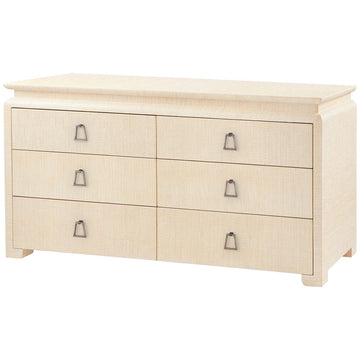 Villa & House Elina Extra Large 6-Drawer Natural Dresser with Kelley Pull