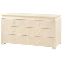 Villa & House Elina Extra Large 6-Drawer Natural Dresser with Owen Pull