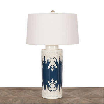 Sonder Living Blue and White Ceramic Lamp