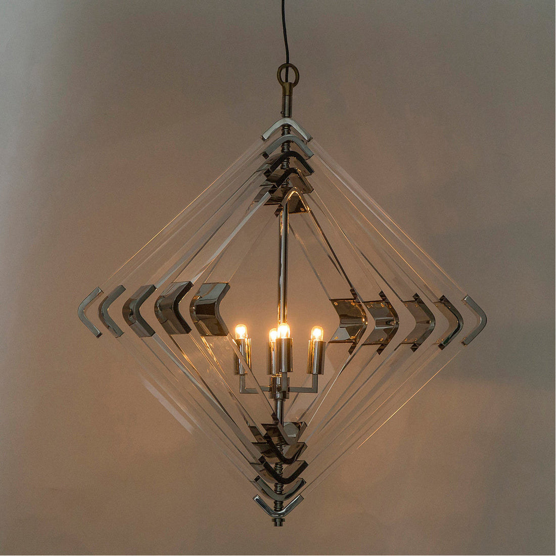 Nellcote Spiral Acrylic Diamond Chandelier