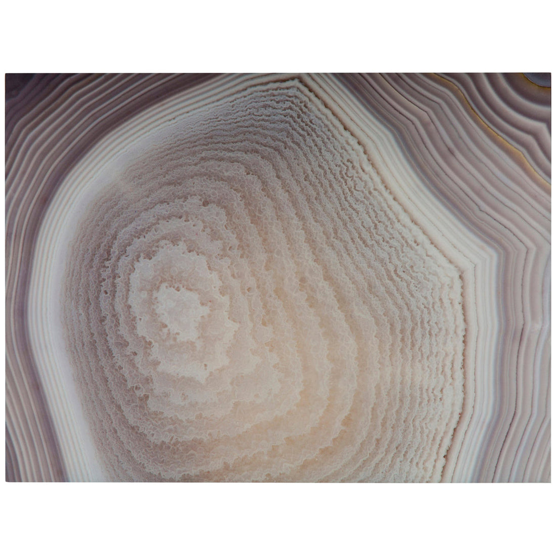 Coup & Co Neutral Agate Art Print on Glass - Style D