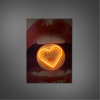 Coup & Co Hot Lips LED Neon Art - Bite Me