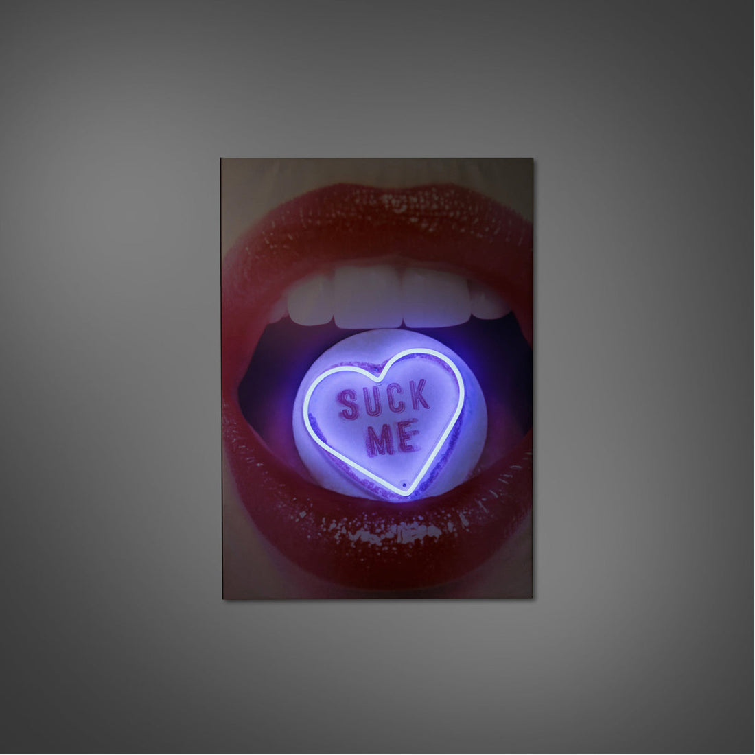 Coup & Co Hot Lips LED Neon Art - Suck Me