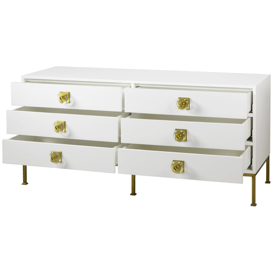 Boyd Formal 6-Drawer Dresser - White Lacquer