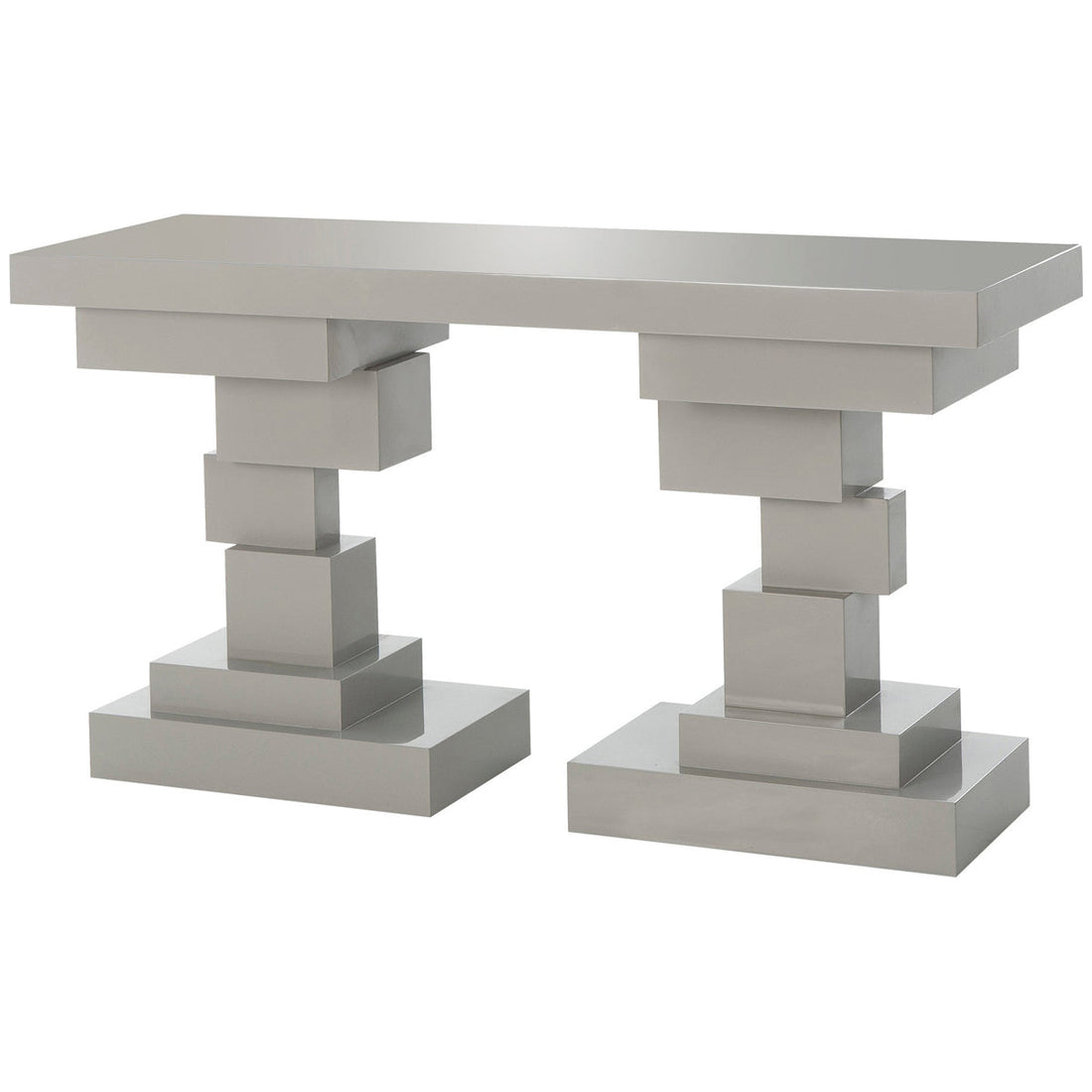 Kelly Hoppen Morgan Console Table - Gray Lacquer