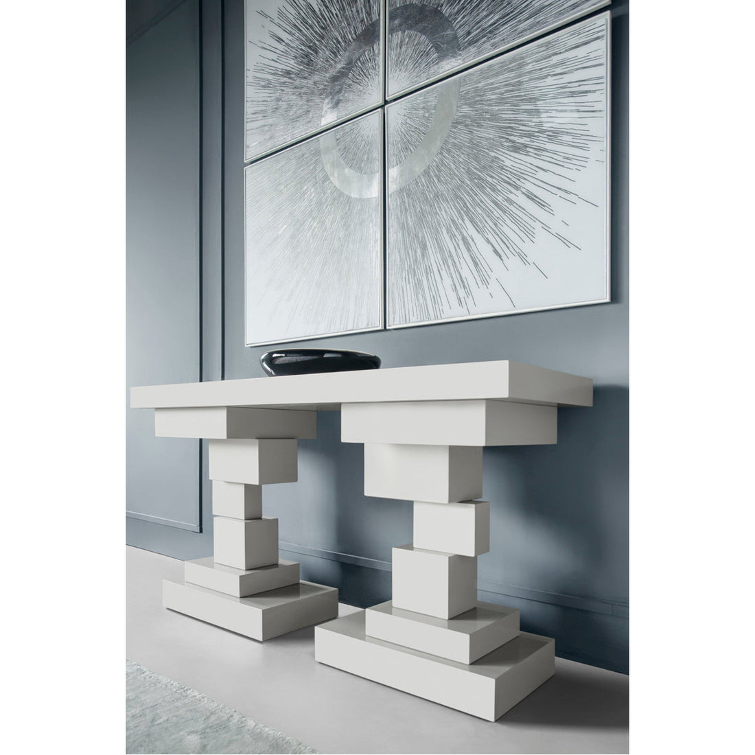 Kelly Hoppen Morgan Console Table - Gray Lacquer