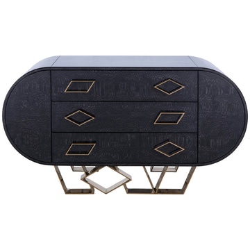 Sonder Living Sting Lacewood Credenza - Black