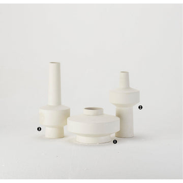 Sonder Living Stack Vase - White