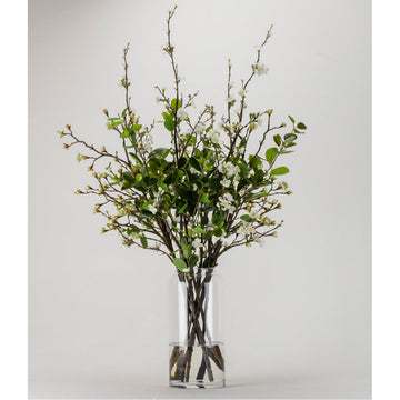 Sonder Living Mixed Blossom and Leaves - Glass Vase