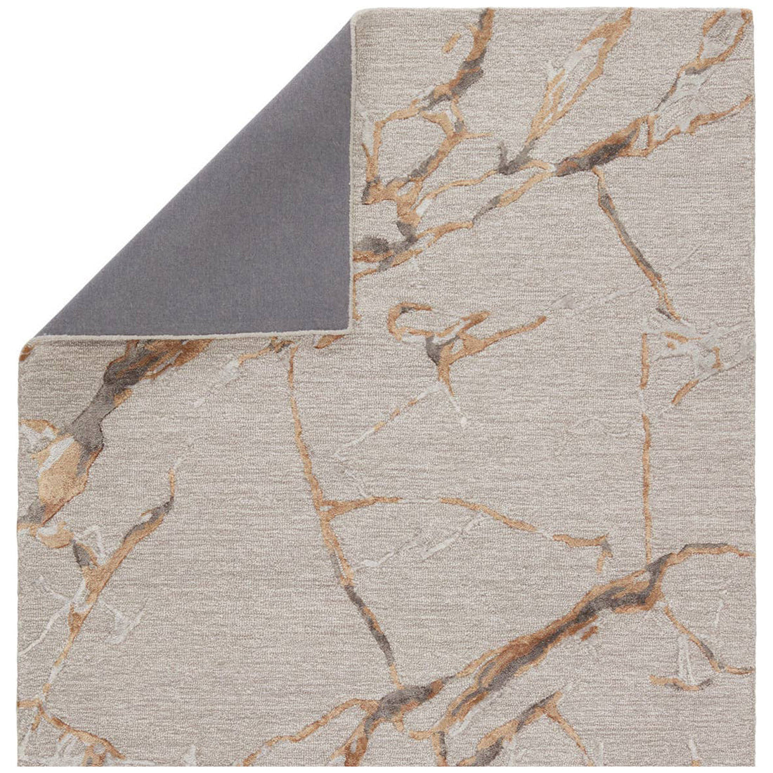 Jaipur Fragment Shattered Abstract Gray Gold FRG03 Area Rug