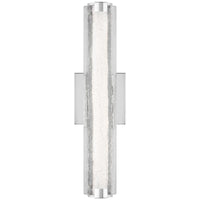 Feiss Cutler 18-Inch LED Clear Crackle Glass Wall Sconce