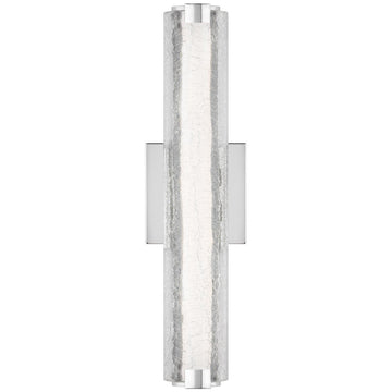 Feiss Cutler 18-Inch LED Clear Crackle Glass Wall Sconce