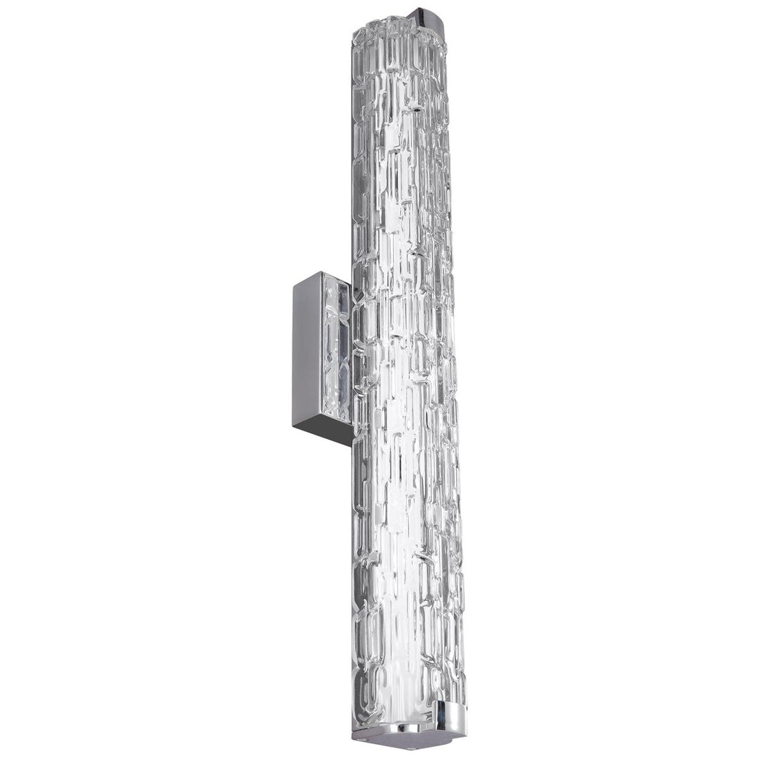 Feiss Cutler 24-Inch LED Clear Staggered Rock Glass Vanity Lighting