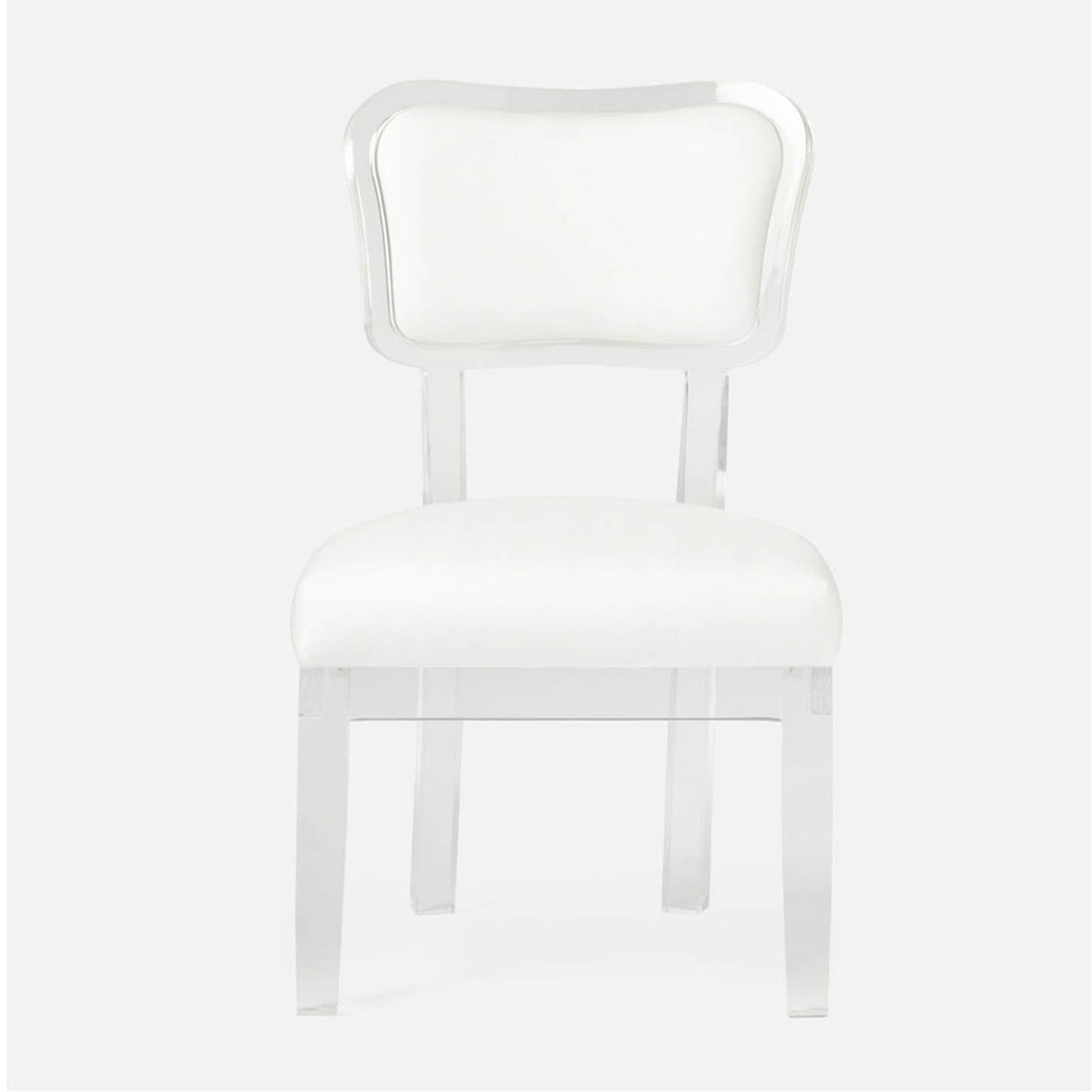 Made Goods Aaliyah Curved Acrylic Dining Chair in Ettrich Cotton Jute