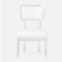 Made Goods Aaliyah Curved Acrylic Dining Chair in Humboldt Cotton Jute