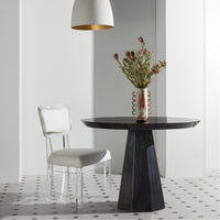 Made Goods Aaliyah Curved Acrylic Dining Chair in Havel Velvet