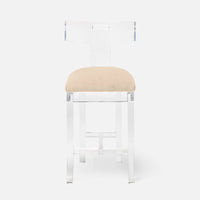 Made Goods Aldercy Clear Acrylic Counter Stool in Aras Mohair